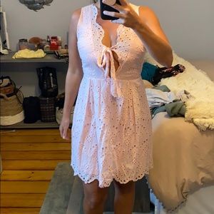 Cute eyelet pink dress